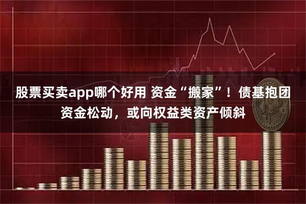 股票买卖app哪个好用 资金“搬家”！债基抱团资金松动，或向权益类资产倾斜